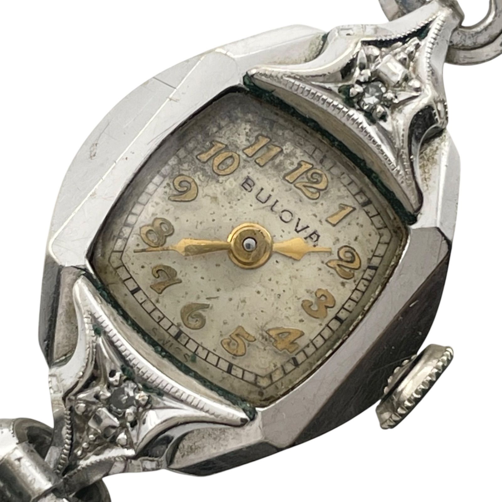 島【稼働】BULOVA　ブローバ　ヴィンテージ　アンティーク　時計 稼働 BULOVA ブローバ 手巻き 腕時計 10k GF 10金張 アンティーク