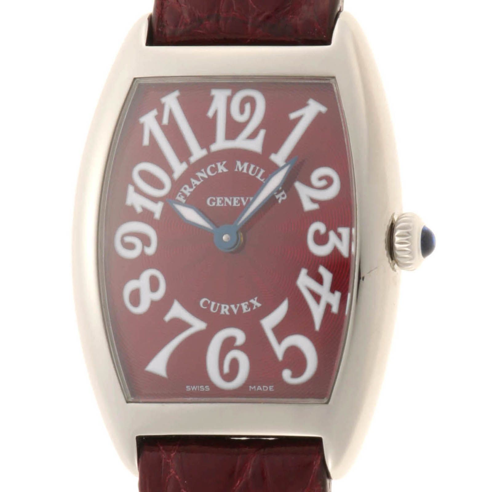 FRANCK MULLER フランクミュラー トノーカーベックス 1752BQZ 腕時計 ステンレススチール/鰐革 レッド文字盤 クオーツ レディース 2022年正規品【中古】472
