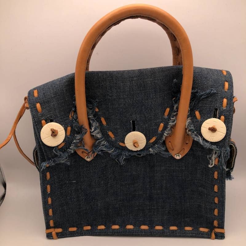 タ　Carving Tribes　カービングトライブス　ハンドバッグ　デニム　中古品