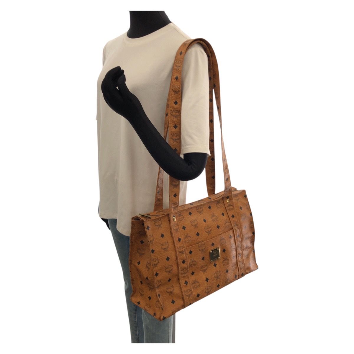 美品 MCM エム シー エム ヴィンテージ ヴィセトス ブラウン キャメル