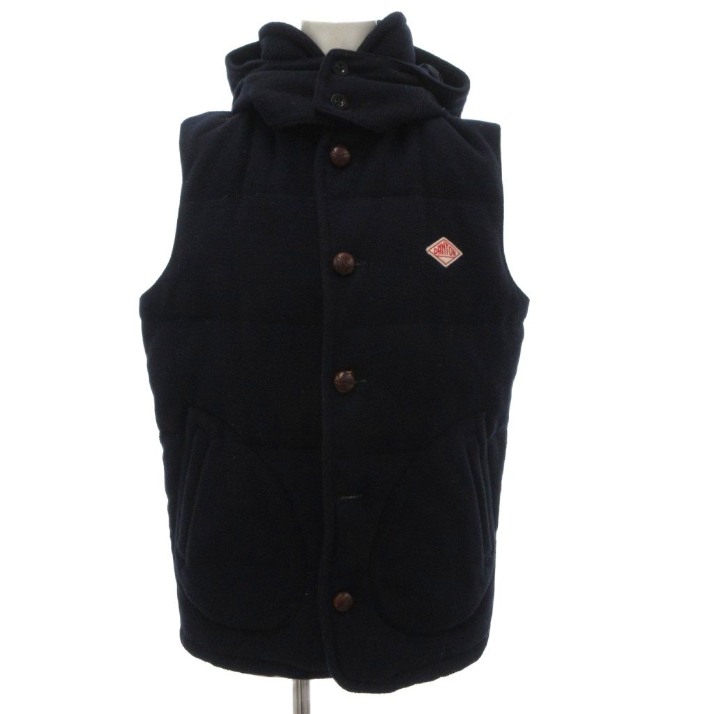 ビームス BEAMS × DANTON ダウンベスト フード付き 38 くるみボタン