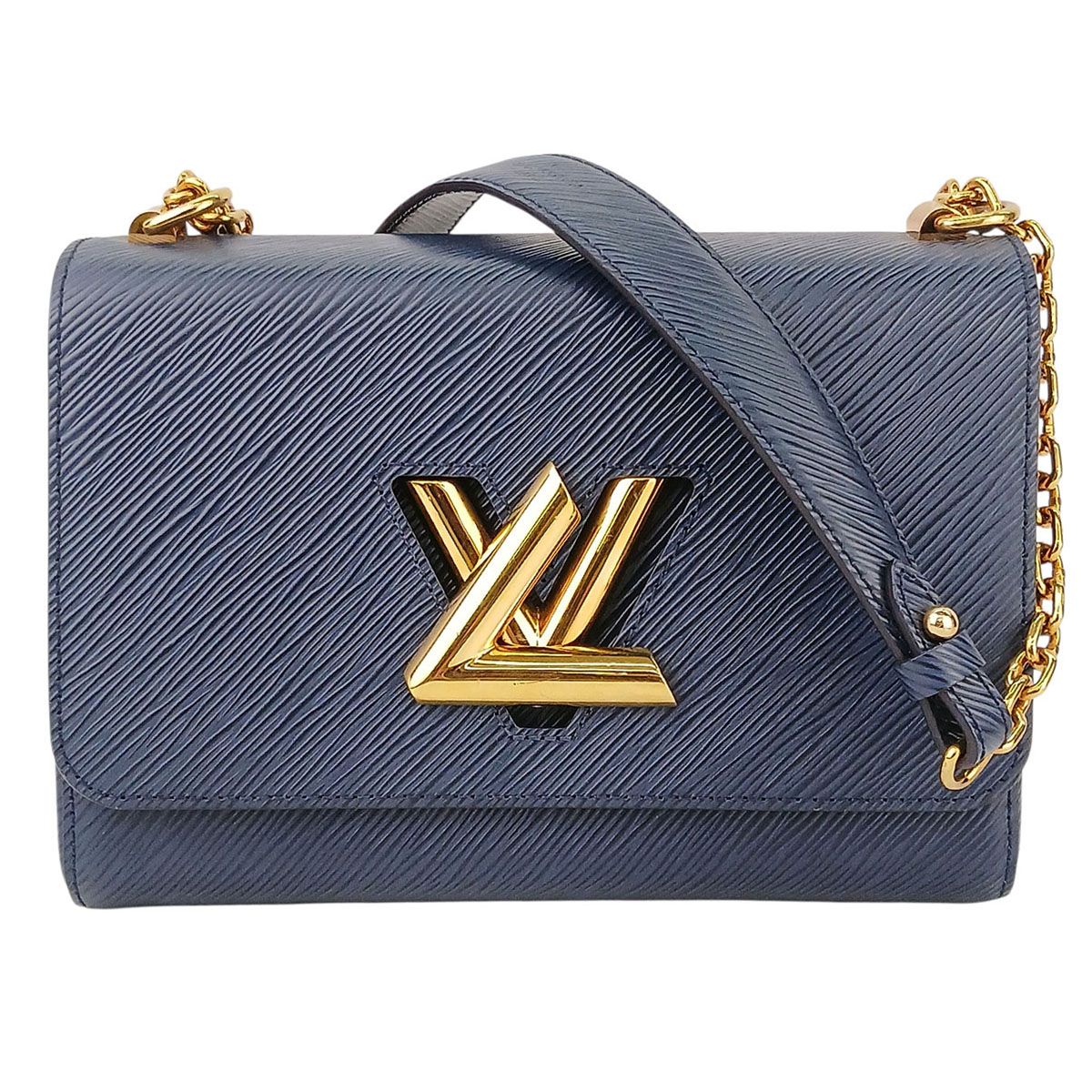 LOUIS VUITTON ルイ・ヴィトン ツイストMM アンディゴブルー ショルダーバッグ M53090 レディース エピレザー ブルー 中古