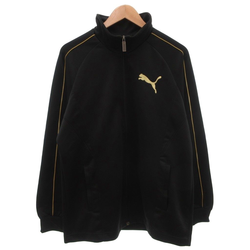 プーマ PUMA ジャージ トラックジャケット O スタンドカラー ロゴ 黒