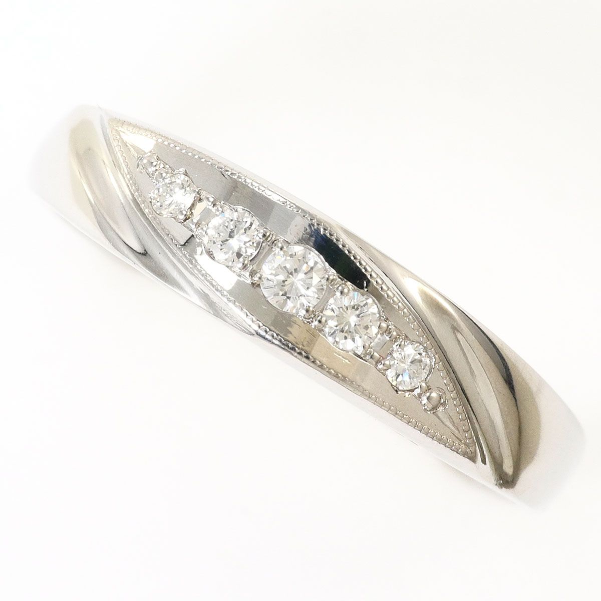 PT900/プラチナ リング・指輪 12.5号 ダイヤモンド 0.09ct 総重量約4.3g