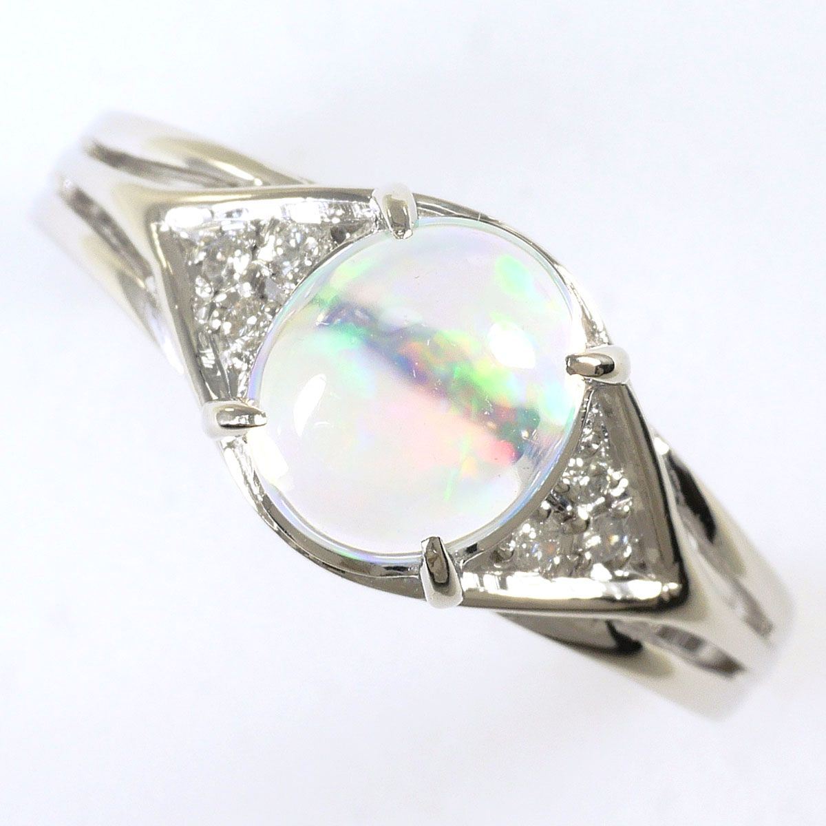 PT900/プラチナ リング・指輪 12号 ウォーターオパール 1.16ct