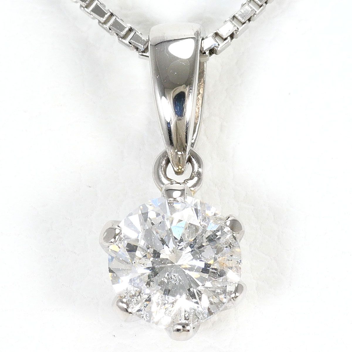PT900/プラチナ PT850/プラチナ ネックレス ダイヤモンド 0.56ct I1