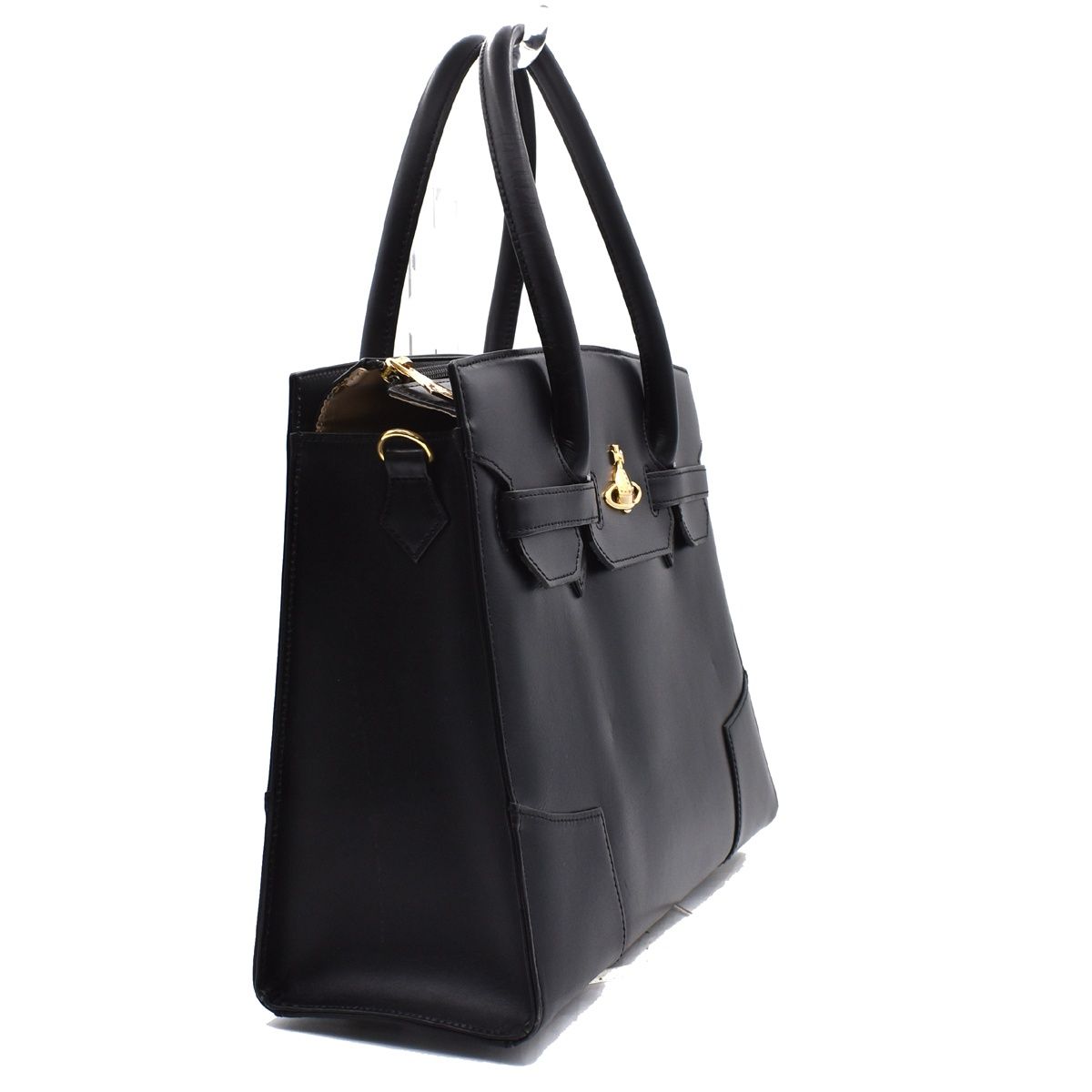 Vivienne Westwood ヴィヴィアン プレーンバッグ ブラック ゴールド 