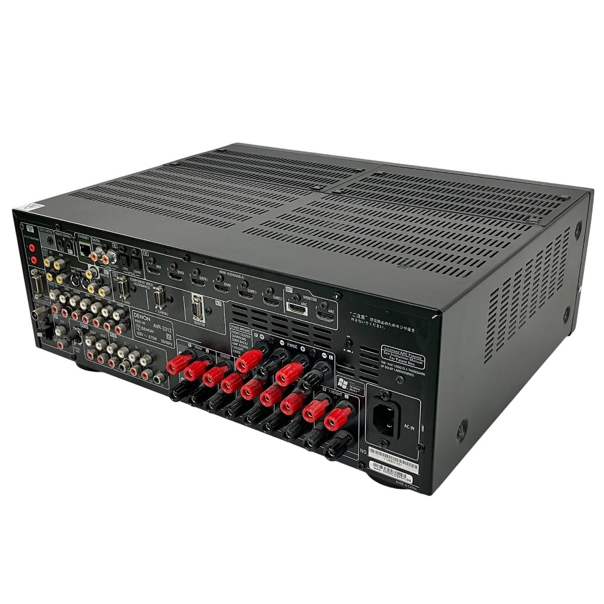 DENON AVR-3312-K デノン オーディオ機器 ブラック AVアンプ 中古