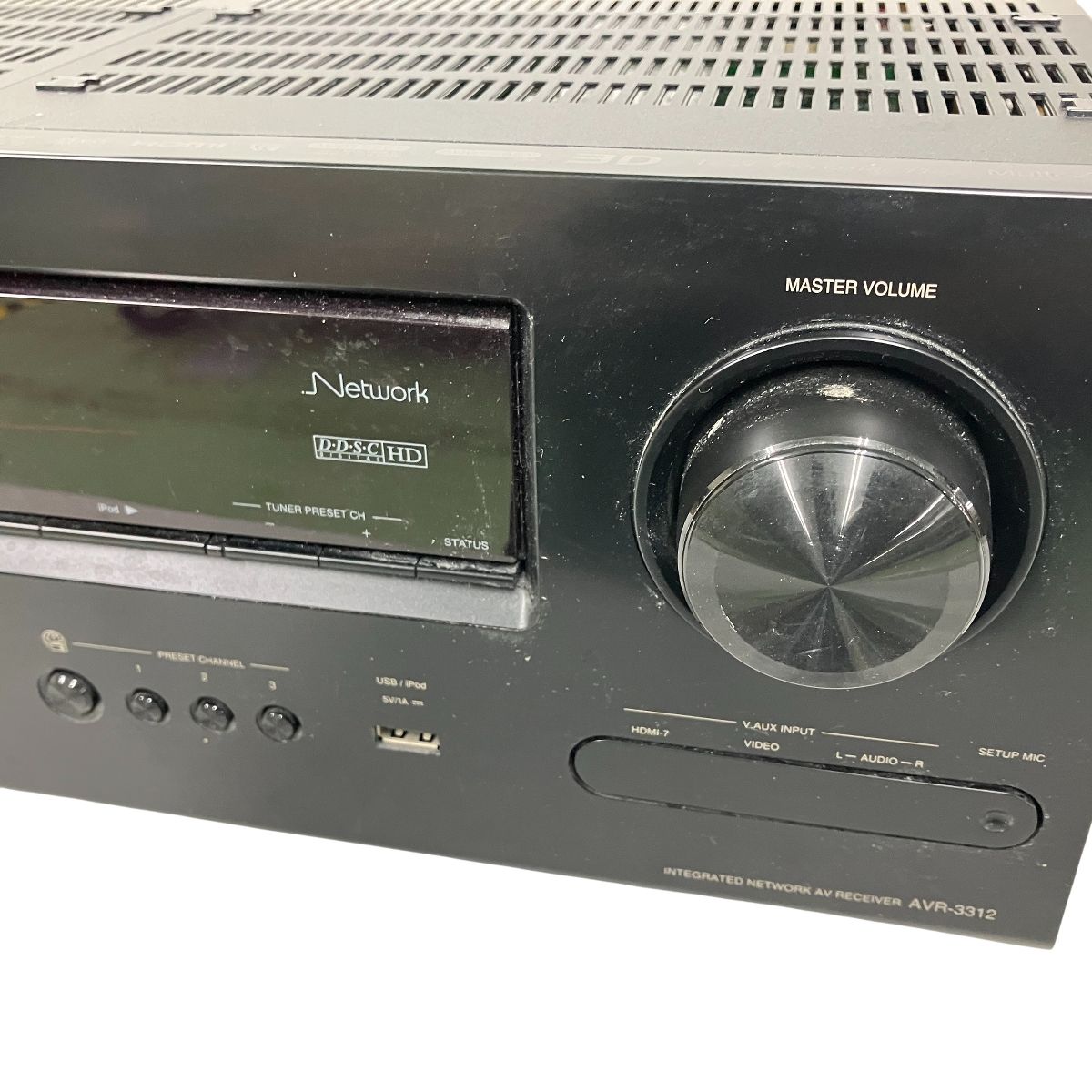 DENON AVR-3312-K デノン オーディオ機器 ブラック AVアンプ 中古