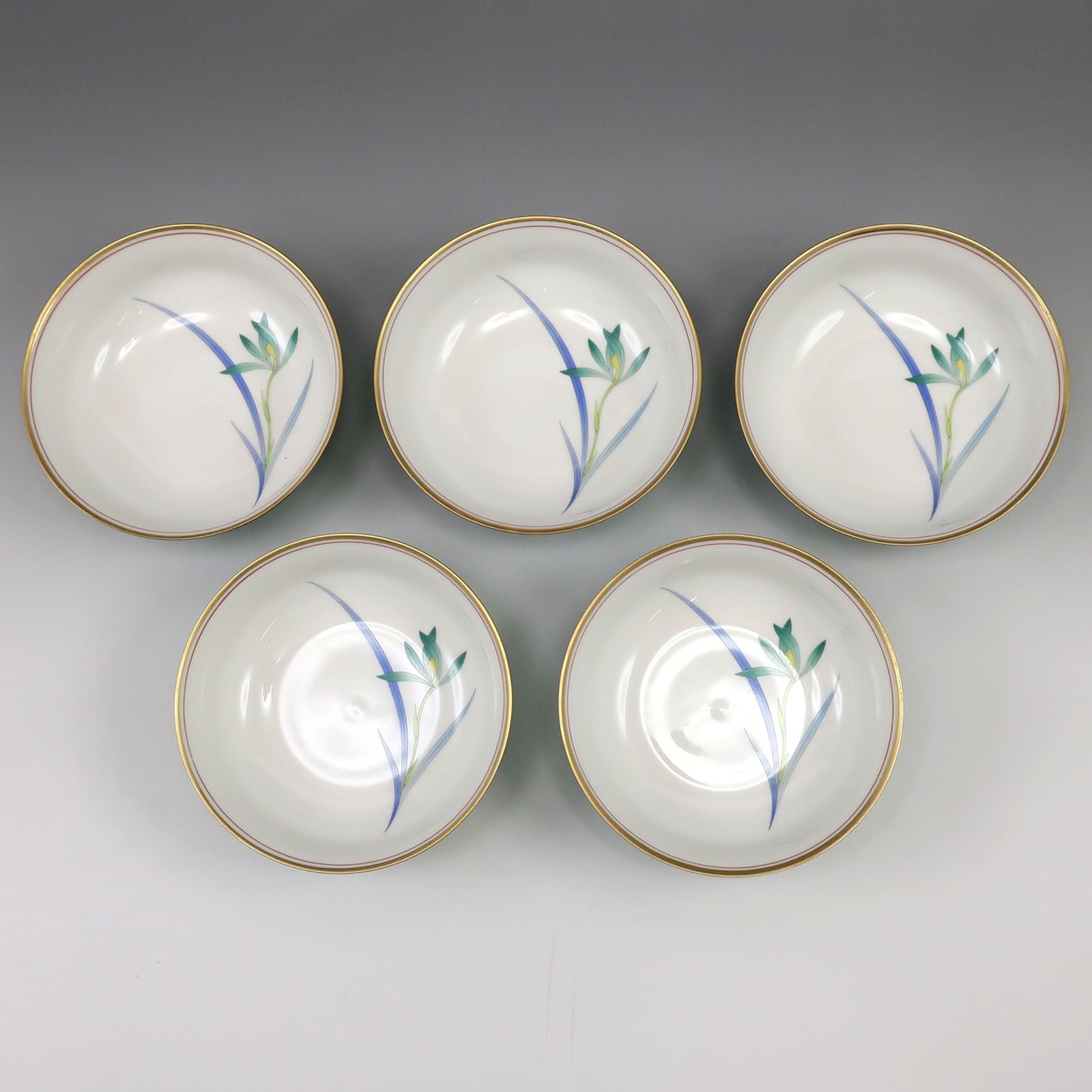 KORANSYA】香蘭社 セイントジョーン 小鉢揃 蘭花柄 5客セット _ 食器