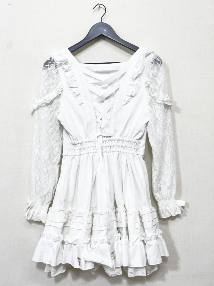LIZ LISA リズリサ ティアラリボンティアード ミニ ワンピース size0/M