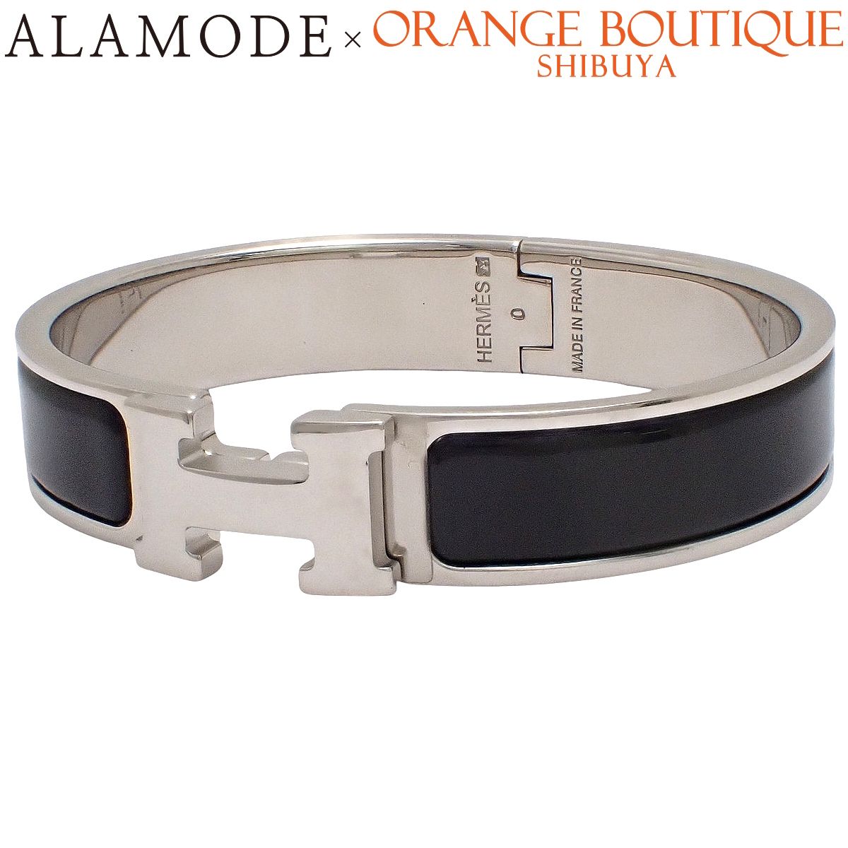 HERMES(エルメス) クリックH PM メタル バングル ブラック黒 シルバー銀 レディース 40802209459【中古】【アラモード】