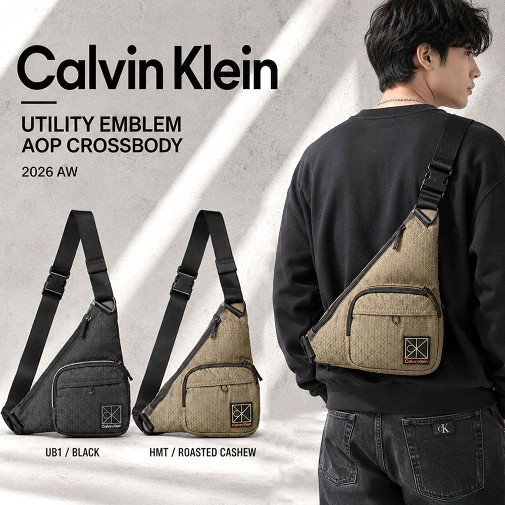 新品 Calvin Klein カルバンクライン ショルダーバッグ UTILITY EMBLEM AOP CROSSBODY クロスボディバッグ カラー2色