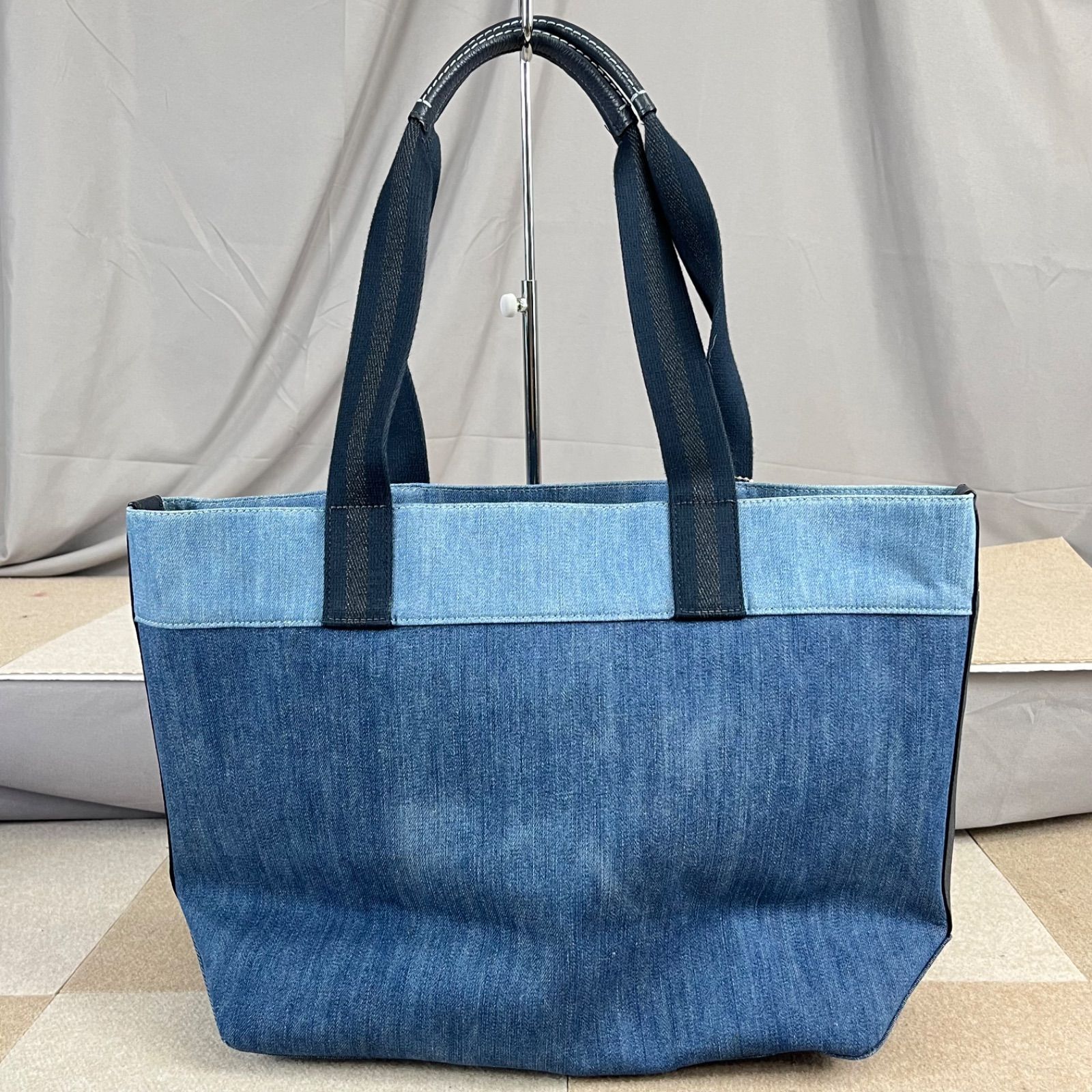 コーチ トートバッグ ブルー 91131 美品 コーチ(COACH) デニム トート 