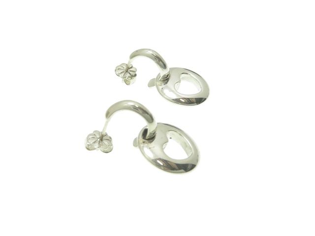 極美品 ティファニー ハートリング ドロップ ピアス シルバー925 TIFFANY&Co. ティファニー カットアウトハートドロップピアス/SV/7.7g