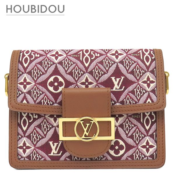 ルイヴィトン LOUIS VUITTON ショルダーバッグ ドーフィーヌ MINI キャンバス モノグラムジャガード ボルドー ゴールド金具 SINCE1854 M57172 GI3250【中古】