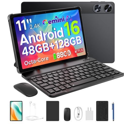 【 11インチ セット版 タブレット 2026 Android16】P11 Pro アンドロイドタブレット, 48GB+128GB+2TB拡張対応, 25,596円