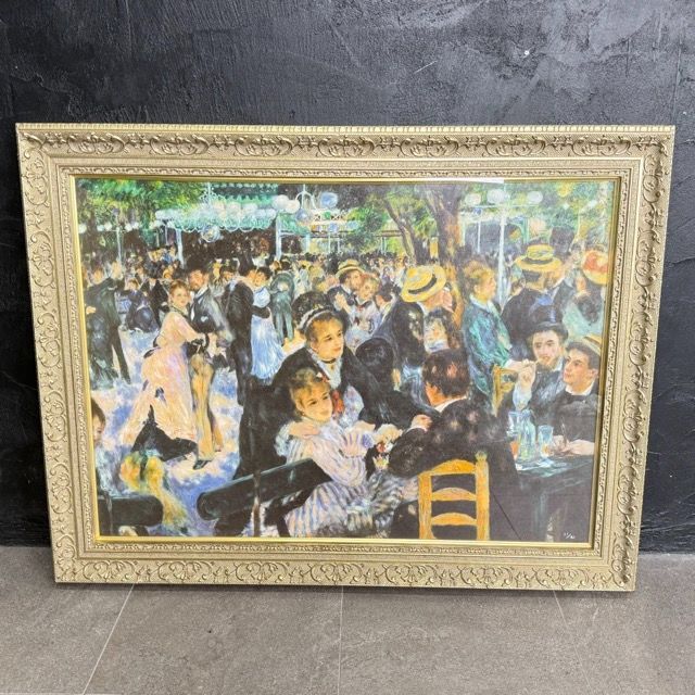 ルノワール「ムーラン・ド・ラ・ギャレットの舞踏会」シルクスクリーン版画 ジグレー加工 21/50 風景 ホテル カフェ サロン / 303964