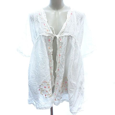 nesessaire - 定価2.8万　美品　nesessaire ネセセア　花刺繍ニットカーディガン ネセセア nesessaire カーディガン シャツ ブラウス 刺繍 レース 五分