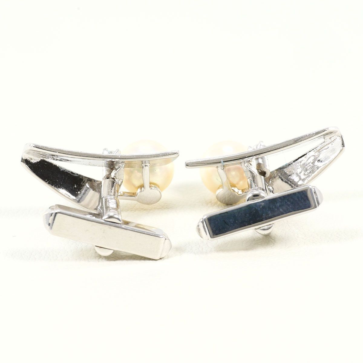タサキ TASAKI 田崎真珠 カフス K14WG パール（真珠） ダイヤモンド 総