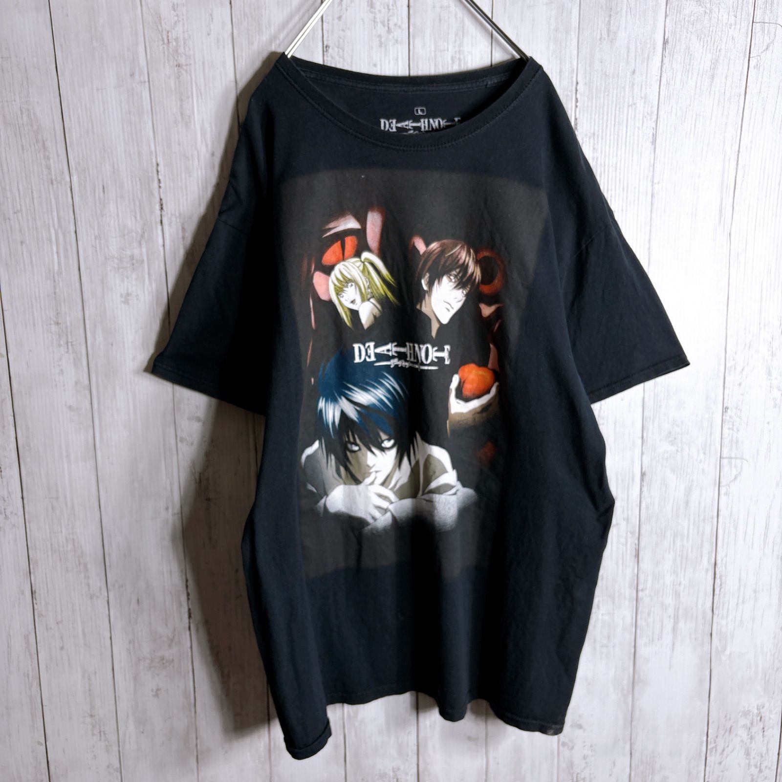 人気デザイン】DEATH NOTE T-shirt デスノート 夜神月 L 弥海砂 リンゴ