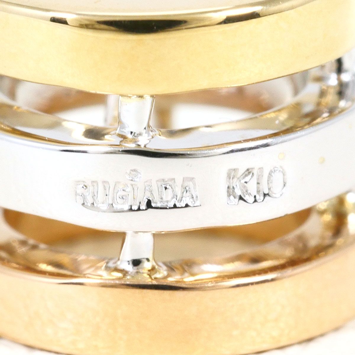 ルジアダ RUGIADA K10YGWGPG ペンダントトップ ダイヤモンド 総重量約