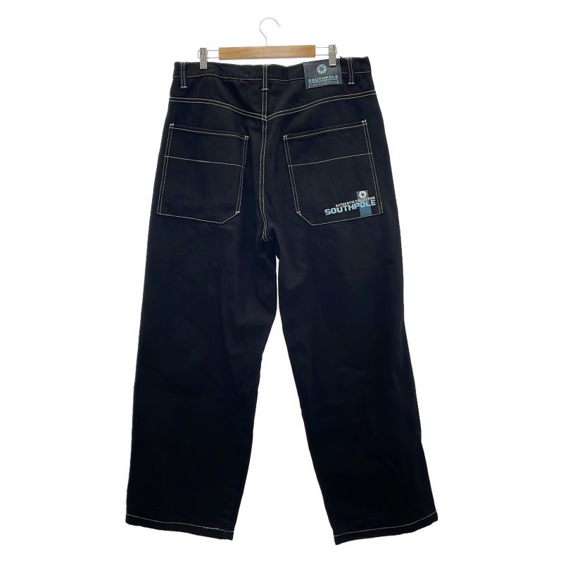中古】SOUTHPOLE バギーデニム ブラック サイズ38 サウスポール[24
