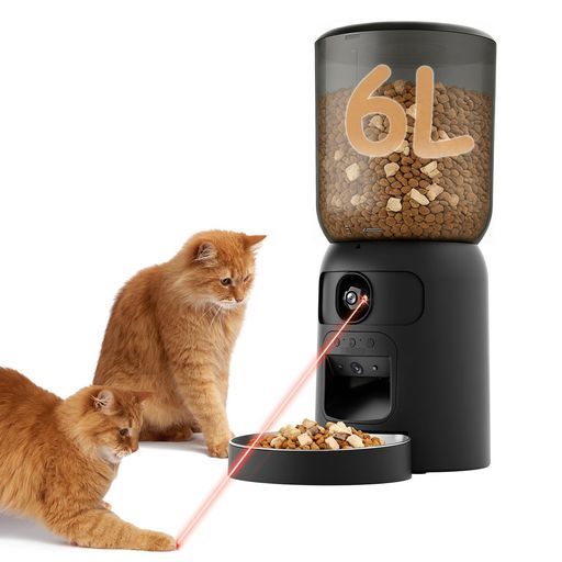 JakZeay 自動給餌器 猫 犬 デュアルカメラ付き 広角/回転 1080P 6L 大容量 暗視対応 WiFi スマホ遠隔操作 AI ペット 自動餌 13,673円