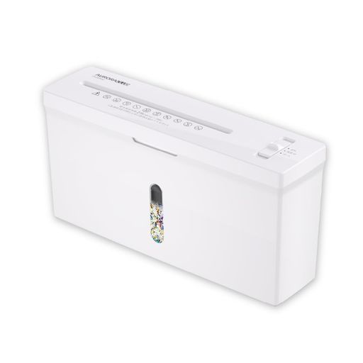 オーロラ Aurora 卓上シュレッダー デスクトップ 家庭用 マイクロクロスカット 2x12mm 細断枚数 A4コピー用紙3枚 容量4.0L 10分
