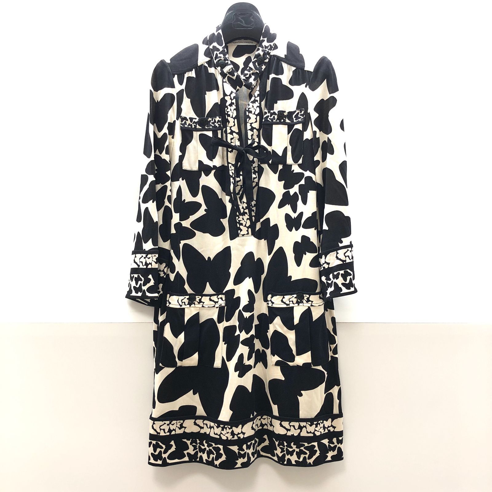 DIANE von FURSTENBERG 長袖 ワンピース シルク 4サイズ ひざ丈