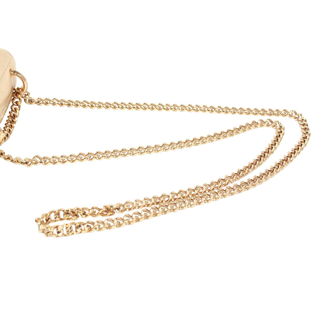 JIMMY CHOO ジミーチュウ チェーンショルダーバッグ ヴァレンヌ アヴェニュー クワッド ショルダーバッグ レザー ゴールド【中古】 レディース
