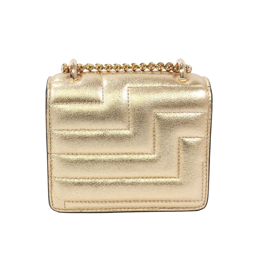 JIMMY CHOO ジミーチュウ チェーンショルダーバッグ ヴァレンヌ アヴェニュー クワッド ショルダーバッグ レザー ゴールド【中古】 レディース
