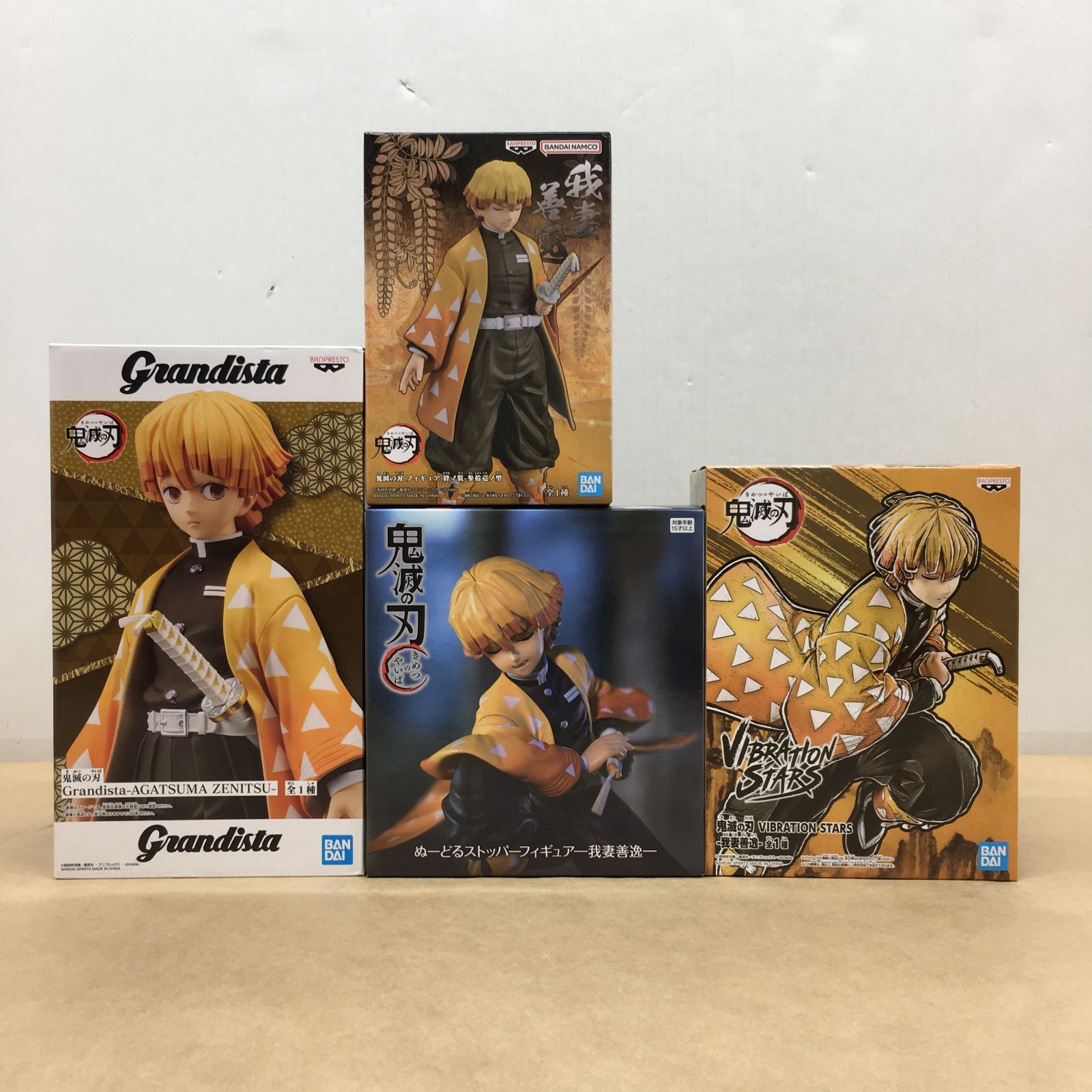 未開封 鬼滅の刃 我妻善逸 フィギュア 4種セット Grandista 絆ノ装