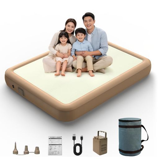 【2026春夏限定・お花見に最適】キャンプマット 高速設営/撤収 電動ポンプ内蔵 インフレーターマット 折りたたみ 自動膨張エアーマットレス エアーマ