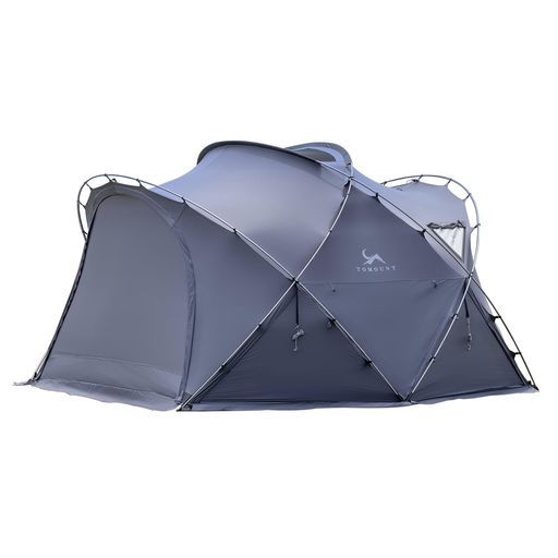 TOMOUNT シェルターテント 軽量 40Dナイロン片面シリコン ドームテント 高さ210cm 幅450cm アルミポール 2~4人用 自立式【TP 56,909円