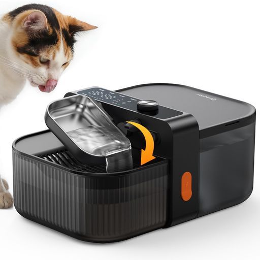 猫 給水器 自動 フィルター不要 汚水分離設計 FEELNEEDY 猫水飲み器コードレス ステンレスボウル 猫 みずのみ器 自動 充電式バッテリー ペ