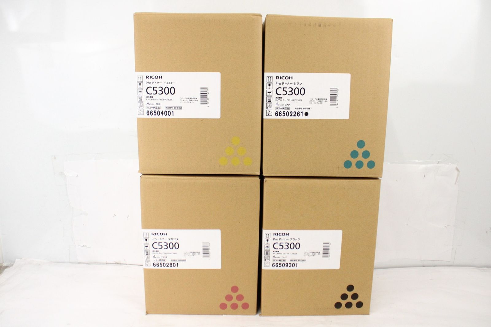 未使用 RICOH 純正 トナー C5300 4色（シアン・マゼンタ・イエロー・ブラック） リコー ITBHLNLJ4NOS-D-L22-byebye