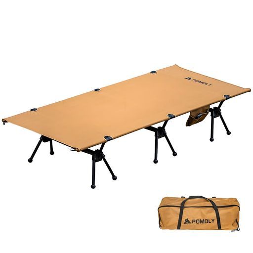 POMOLY キャンプベッド MOK S1 Bed 折りたたみベッド 高さ調整可能 耐荷重150kg 軽量 快適 強靭サポート コンパクト収納 車中泊