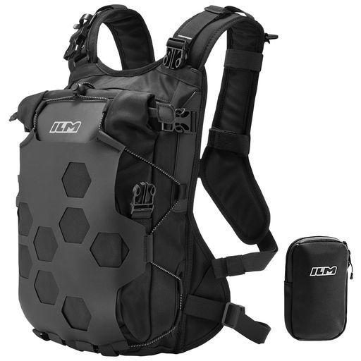 [ILM] バイク リュック 防水 小型9L 水分補給 スマホポーチ付き 圧力軽減 オフロード バックパック アウトドア BP02
