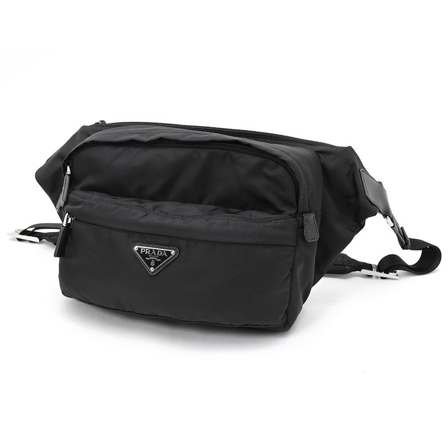 プラダ / PRADA　Re-Nylon クロス ボディバッグ　2VH038　ナイロン　ブラック 【中古】