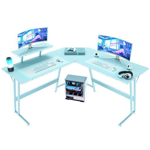 Victone ゲーミングデスク L字型「メーカー2年保証」 幅130cm パソコンデスク PCデスク L字デスク コーナーデスク 作業机 取外し可能 10,714円
