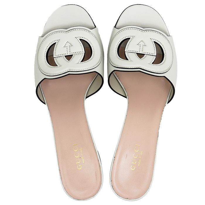 GUCCI サンダル 37サイズ イタリア製 未使用】GUCCI グッチ サンダル サイズ 37 レディース GGインター