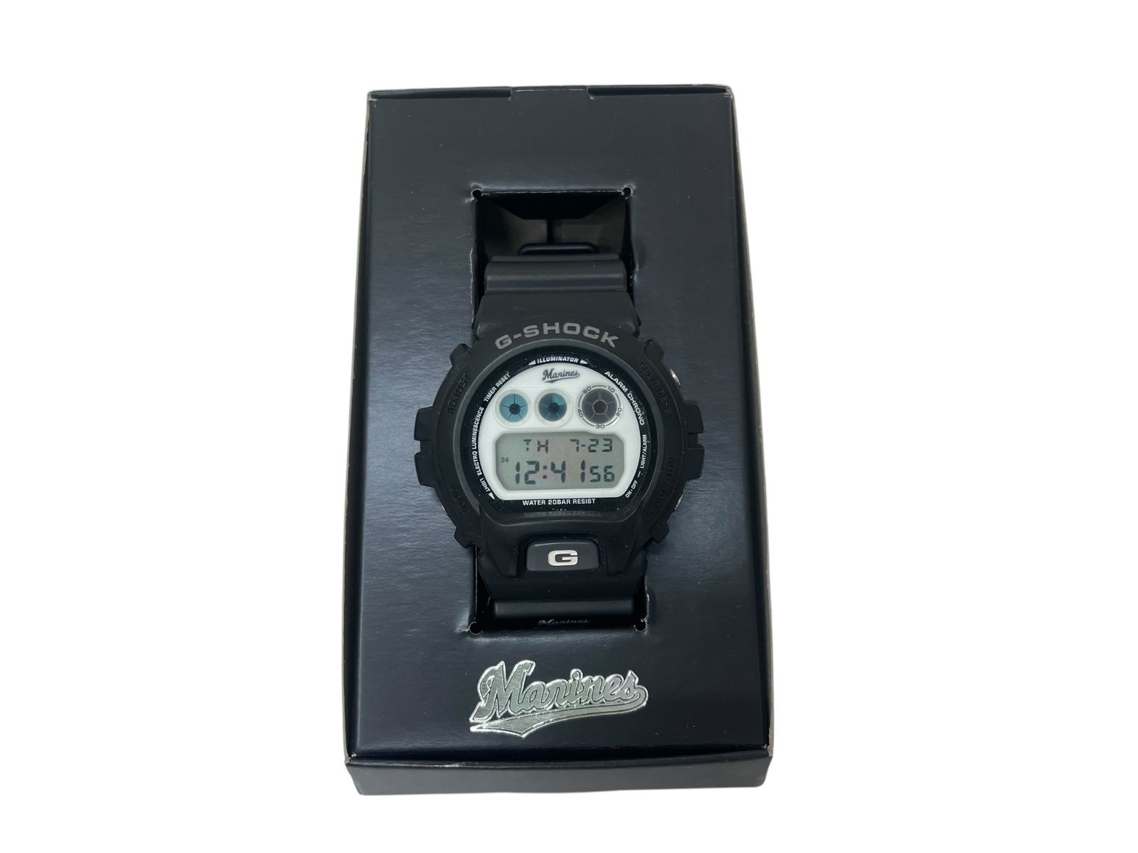 CASIO (カシオ) G-SHOCK Gショック デジタル腕時計 千葉ロッテマリーンズ 40周年記念モデル DW-6900FS ブラック×ホワイト メンズ/045