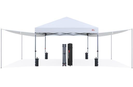 マスターキャノピー(MASTERCANOPY)ワンタッチタープテント サイドシート二枚+サイドポール四本セット オーニングタープ 大型 サンシェード