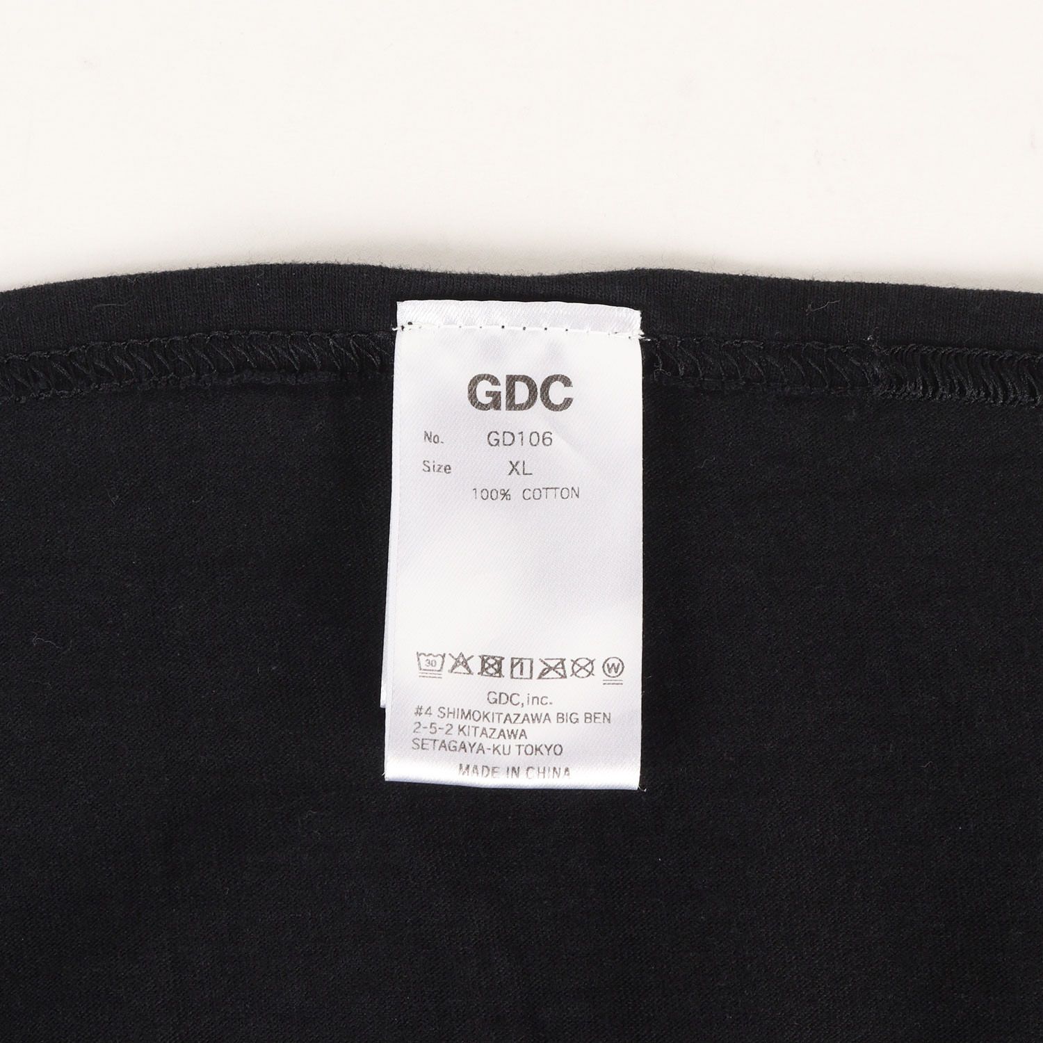 GDC ジーディーシー Tシャツ ブラック 黒 サイズ:XL | 25SS 復刻モデル