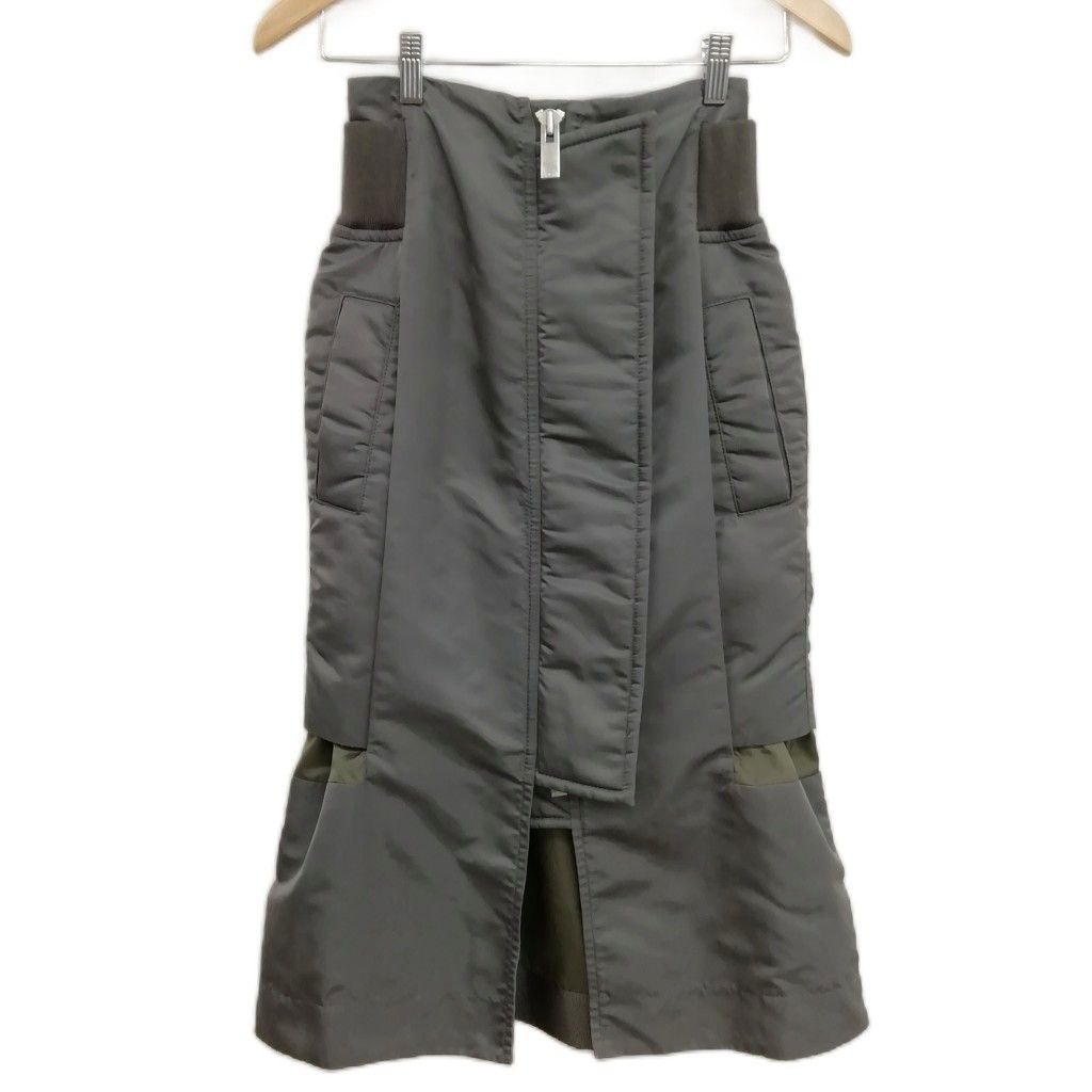 サカイ sacai 22-06195 Nylon Twill Mix Skirt ナイロン スカート 0