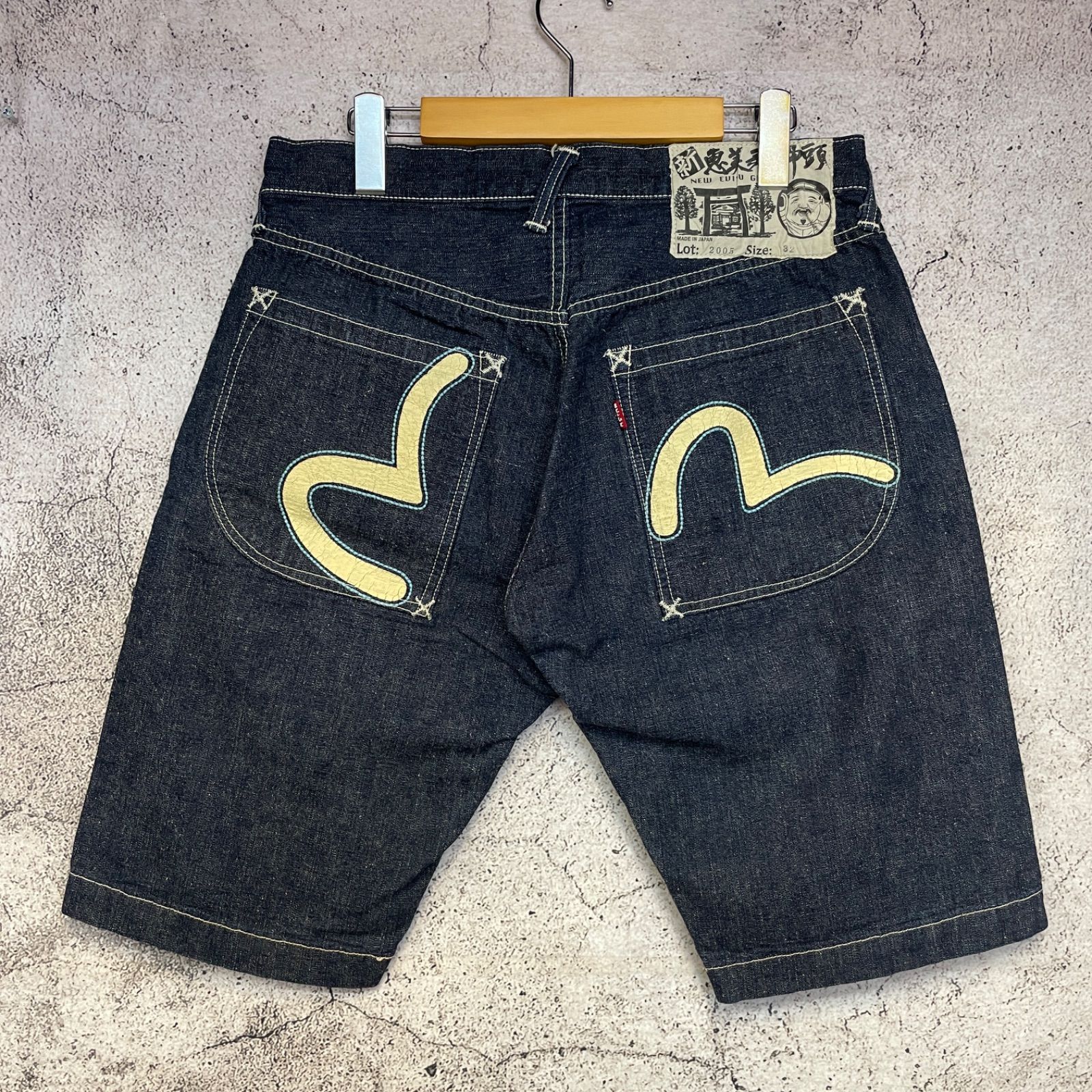 EVISU エヴィス インディゴデニム ハーフパンツ えびす様 Lot 2005