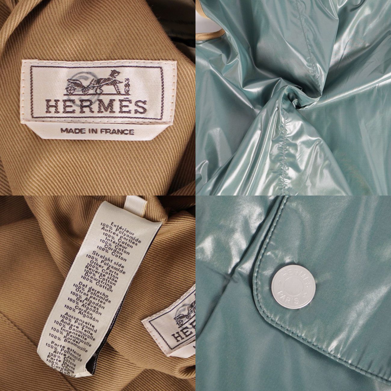 未使用 エルメス HERMES ベスト ジレ フード付き リバーシブル