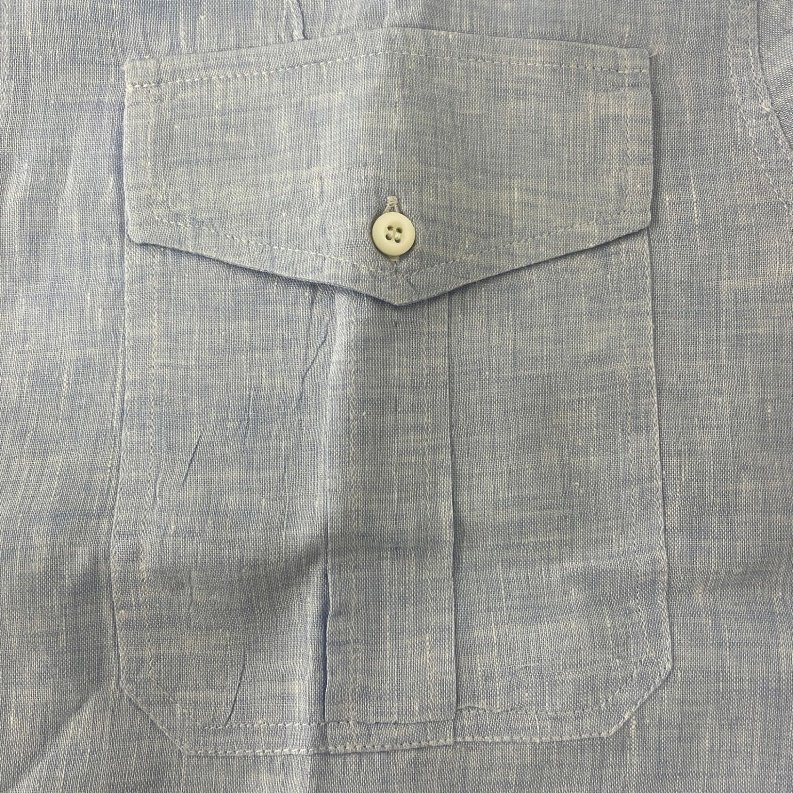 BRUNELLO CUCINELLI - ブルネロクチネリ　半袖 Brunello Cucinelli/ブルネロクチネリ/リネン/半袖シャツ/水色/メンズ