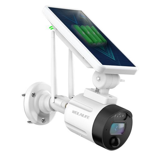 【最新充電池式・完全無線】WEILAILIFE ワイヤレス 防犯カメラ ソーラー 屋外 400万画素 電池式 ソーラーパネル充電 監視カメラ バッテリ